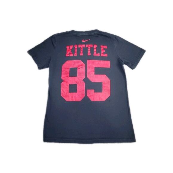 Nike San Francisco 49ers Kittle 85 Kids Sz M 10/12 Black NFL Short Sleeve C31 - Picture 6 of 7